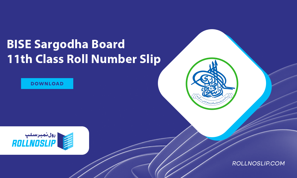 BISE Sargodha Board 11th Class Roll Number Slip