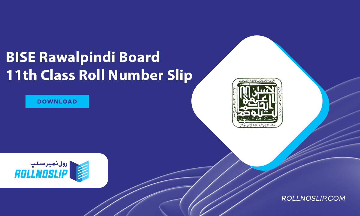 BISE Rawalpindi Board 11th Class Roll Number Slip