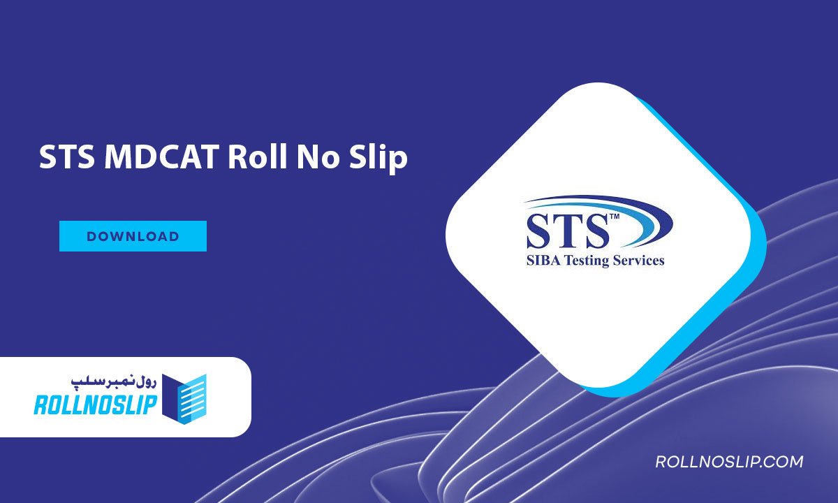 STS MDCAT Roll No Slip